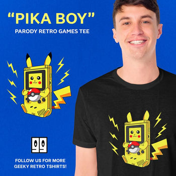 Pika Boy is an illustration of a Yellow Game Boy in Pikachu outfit. Great for Game Boy and Pikachu fans.